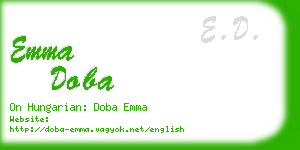 emma doba business card